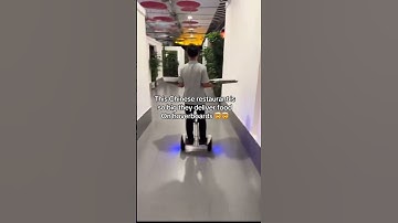 Hoverboard Waiter Goes Crazy 🤯