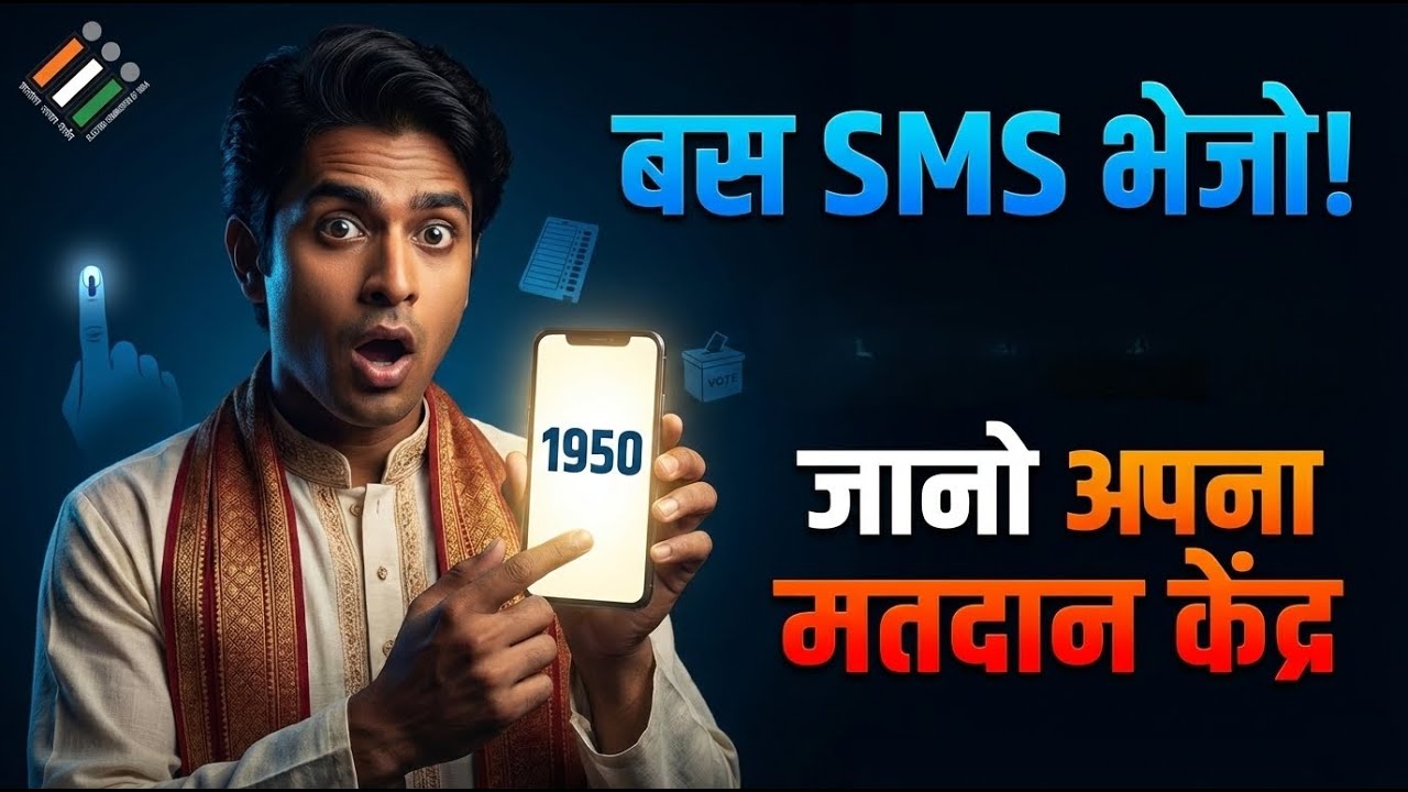 1950 नंबर पर SMS से वोटर लिस्ट कैसे चेक करें | Polling Booth Kaise Pata Kare 2026