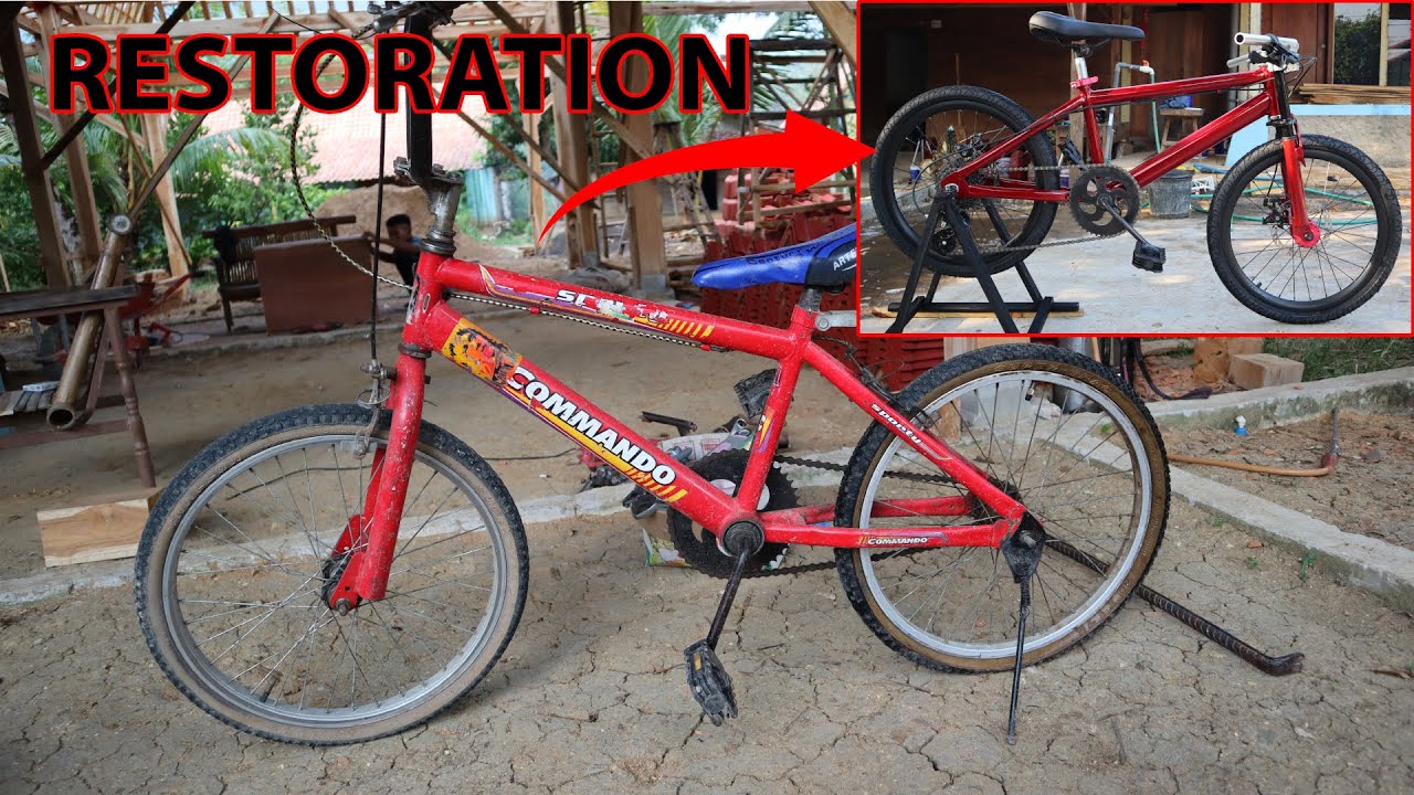 RESTORATION BIKE FROM OLD BMX BICYCLE TO DRAG BIKE - YouTube