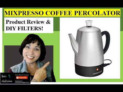 Mixpresso Electric Coffee Percolator , Stainless Steel Coffee Maker ,  Percolator Electric Pot - 10 Cups Stainless Steel Percolator With Coffee  Basket