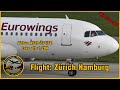 Eurowings D-AEWW Airbus A320-214(SL) taxiing and take off runway 28 at ZRH (with live ATC)