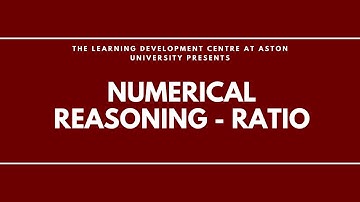Numerical Reasoning - Ratio Example