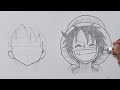 Drawing can be this easy  luffy drawing tutorial