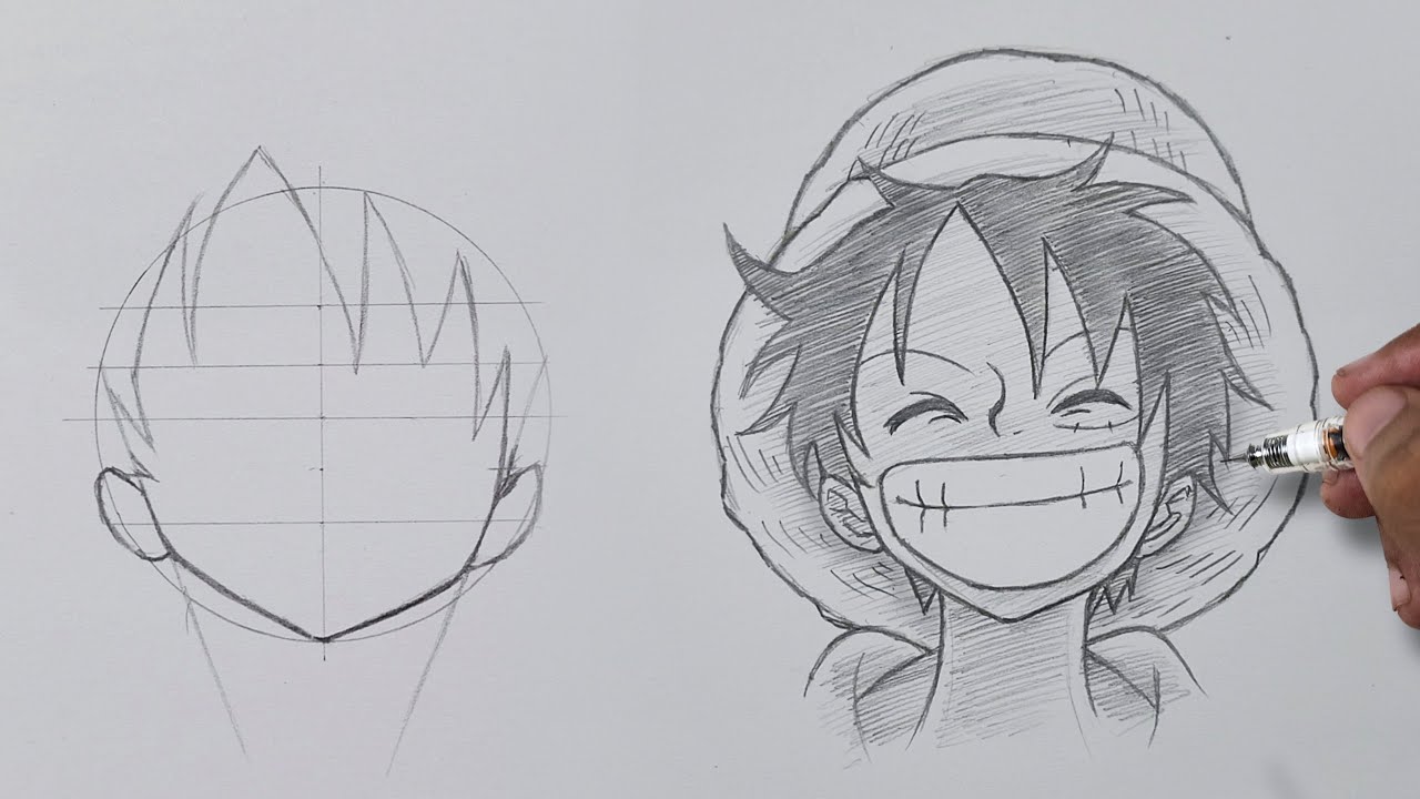 Drawing can be this easy  Luffy Drawing Tutorial