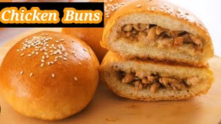 Chicken Buns Recipe|Homemade Buns Recipe|Lunch Box Idea