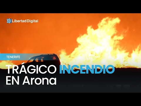 Cinco personas afectadas por el incendio en una planta de compostaje en Arona (Tenerife)