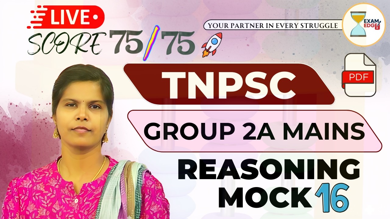 TNPSC Group 2A Mains Reasoning 2026 - Revision Mock 16 #tnpsc #group2amains #divyareasoning