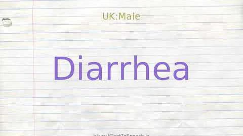 How to pronounce diarrhea