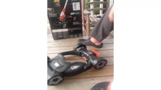 Black & Decker 12Inch 3in1 Trimmer/Edger and Mower Assemble and Operate