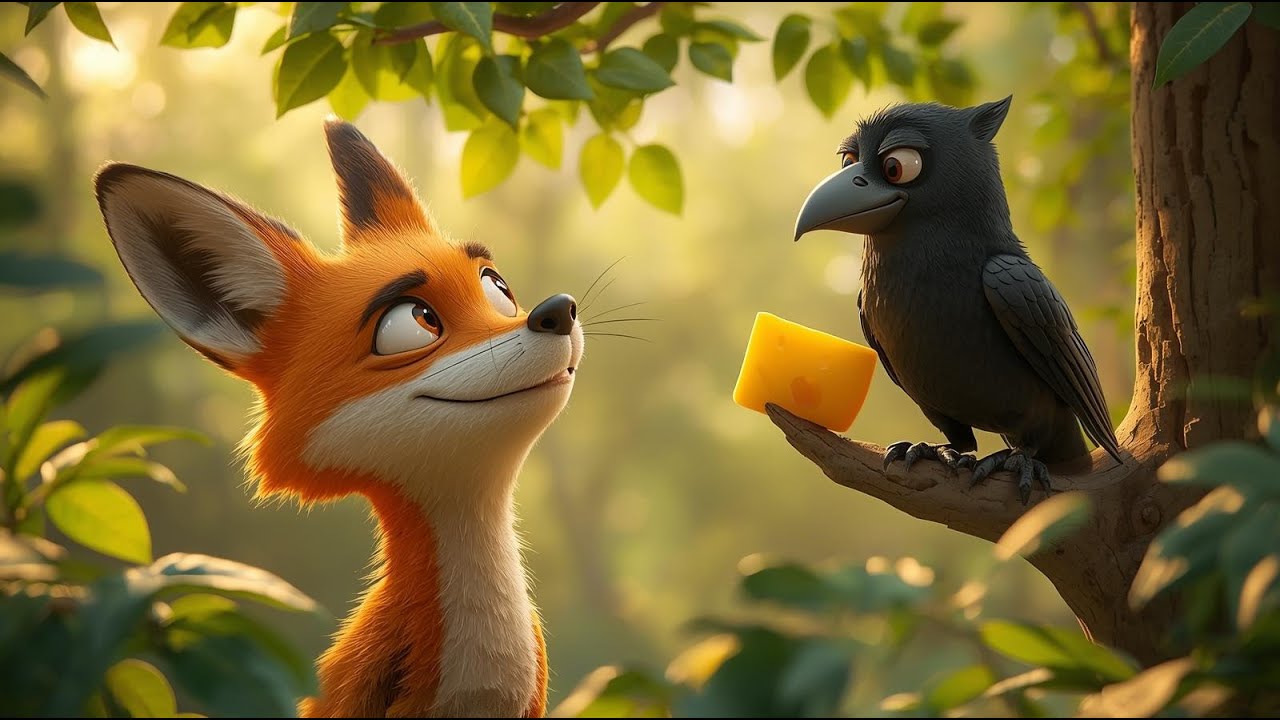 The Fox and The Crow 🦊🐦 | Moral Bedtime Story for Kids in English ...