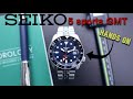 Seiko 5 Sports GMT Hands on Review - 5KX GMT SSK003 Batman Affordable Automatic GMT 4R34 Movement