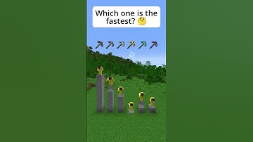 Which Minecraft Pickaxe is Faster? #shorts