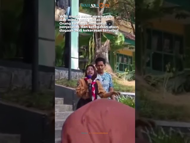 AKSI PROTES DI SMPN 18 MALANG USAI DUGAAN KEKERASAN OLEH OKNUM KEPSEK