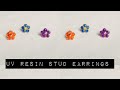 Resin Jewelry Tutorial/simple flower earrings using jump rings/uv resin earrings/simple and easy
