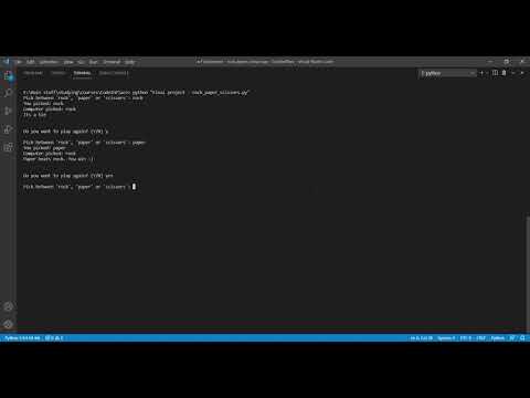 Rock, paper, scissors game using python - CodeInPlace 2021 final project