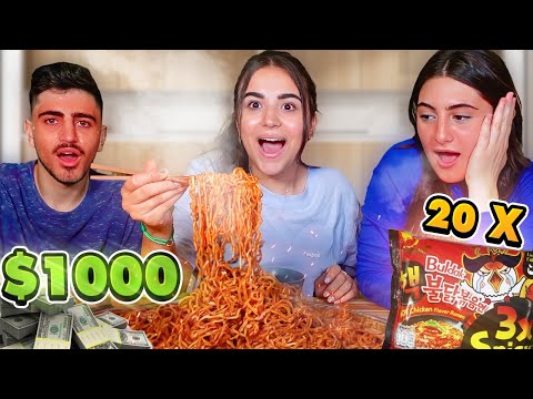 اقوى تحدي نودلز حار صراحة تعذبنى كثير