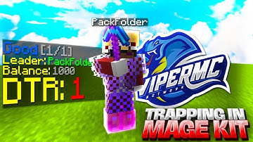 (ViperMC) 1 DTR trapping but with mage kit.. *RISKY* | Minecraft HCF