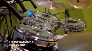 Remo Rototoms: Drumhead Shootout with Black Dots, Pinstripes, and Coated Ambassadors