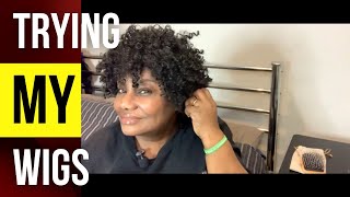 Trying on my wigs without brushing them // Funny video