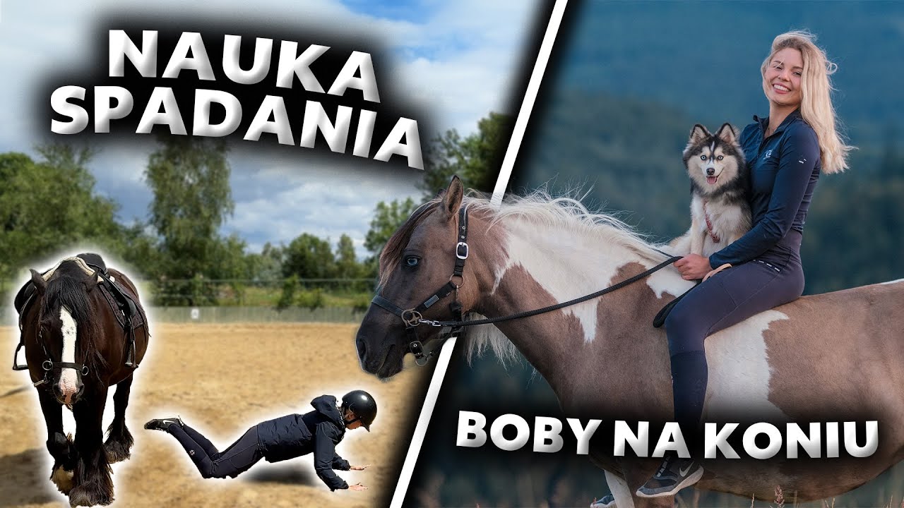 UCZĘ SIĘ SPADAĆ Z KONIA 🐴| Bobby jeździ konno 🤠 | Stajnia Podolin 💚