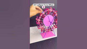 DIY Lollipop Ferris Wheel Idea 🎡💖 #shorts #diy #tutorial #craft #art #crafts #artist #gift
