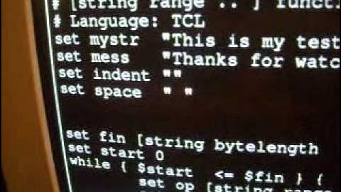 TCL Program generating sub strings.
