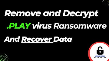 How to Remove PLAY Ransomware and Recover Files (SOLVED) | .PLAY Virus Decryptor