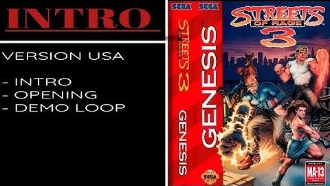 Streets of Rage 3 [USA] (Sega Genesis) - (Intro/Opening & Demo Loop)