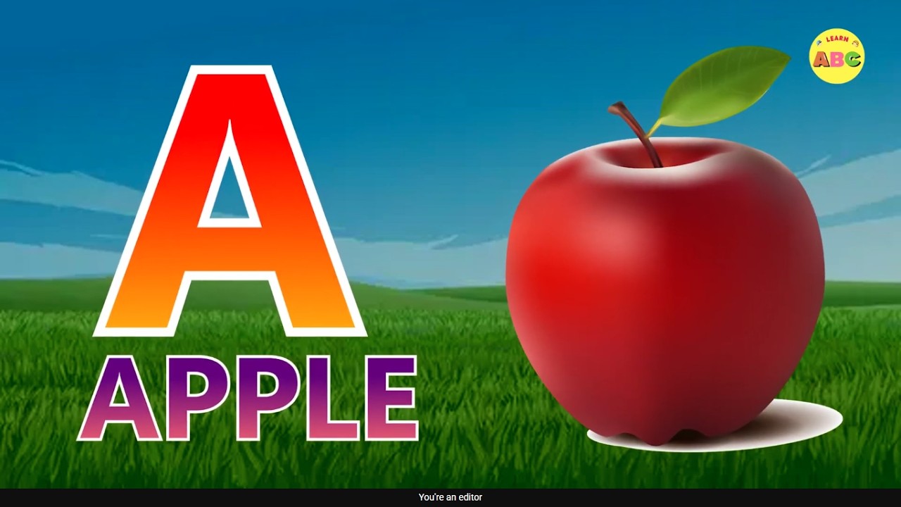 A for Apple 🍎 ABCD Song & Phonics for Kids | Learn the Alphabet  109