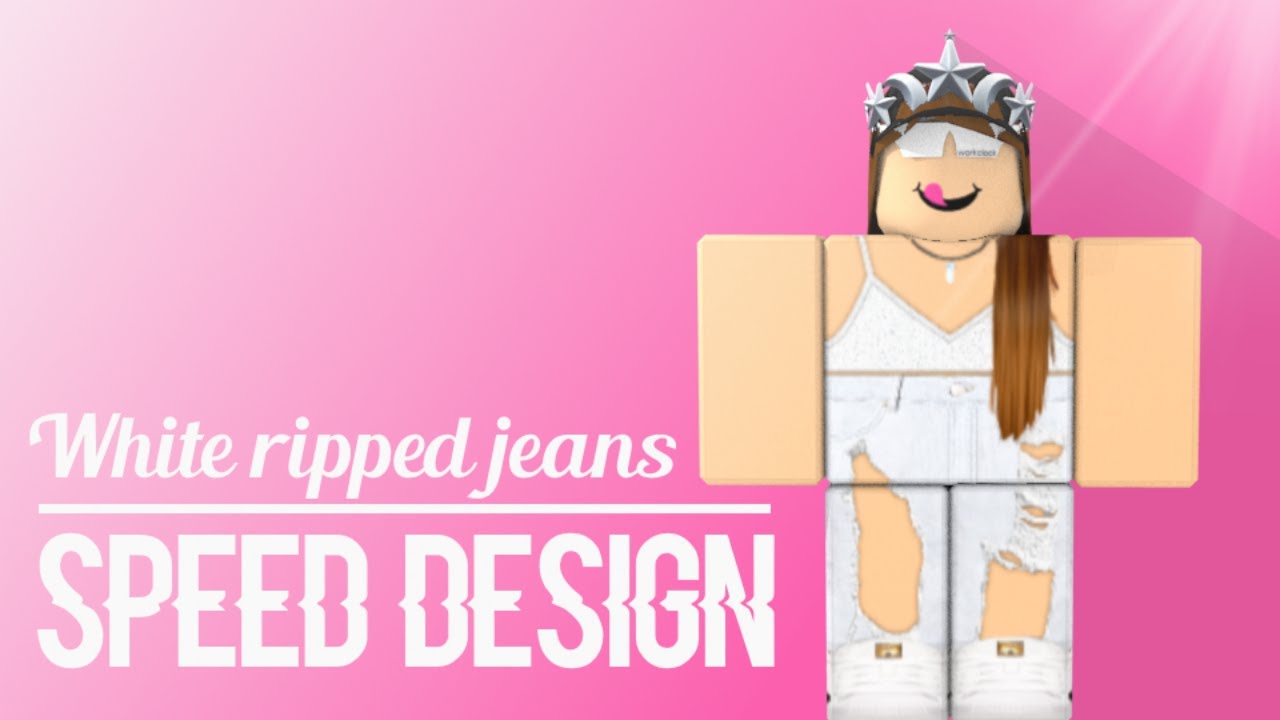 White Ripped Jeans Speed Design Roblox By Awgust