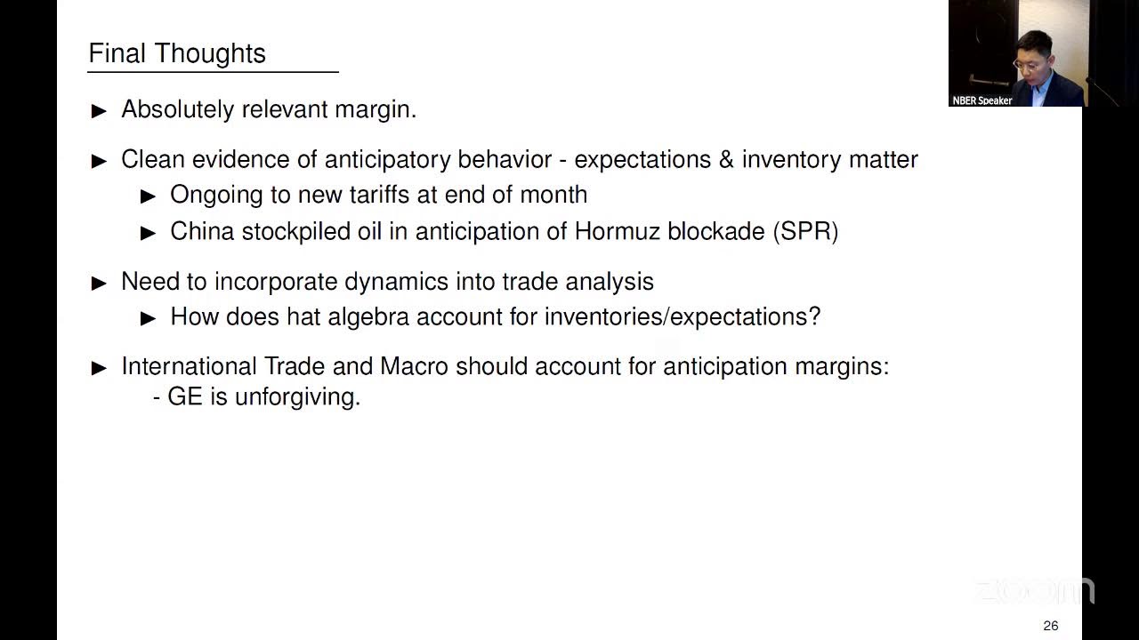 International Trade and Macroeconomics, NBER Summer Institute