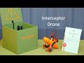 Intercepteur de drone avec un canon  filet et des rotors amovibles prototype antidrone