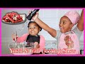 DIY: HOW TO MAKE RED VELVET WAFFLES WITH MY BABY COUSIN | YOSHIDOLL!
