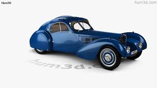 Bugatti Type 57SC Atlantic with HQ interior 1936 3D model by Hum3D.com