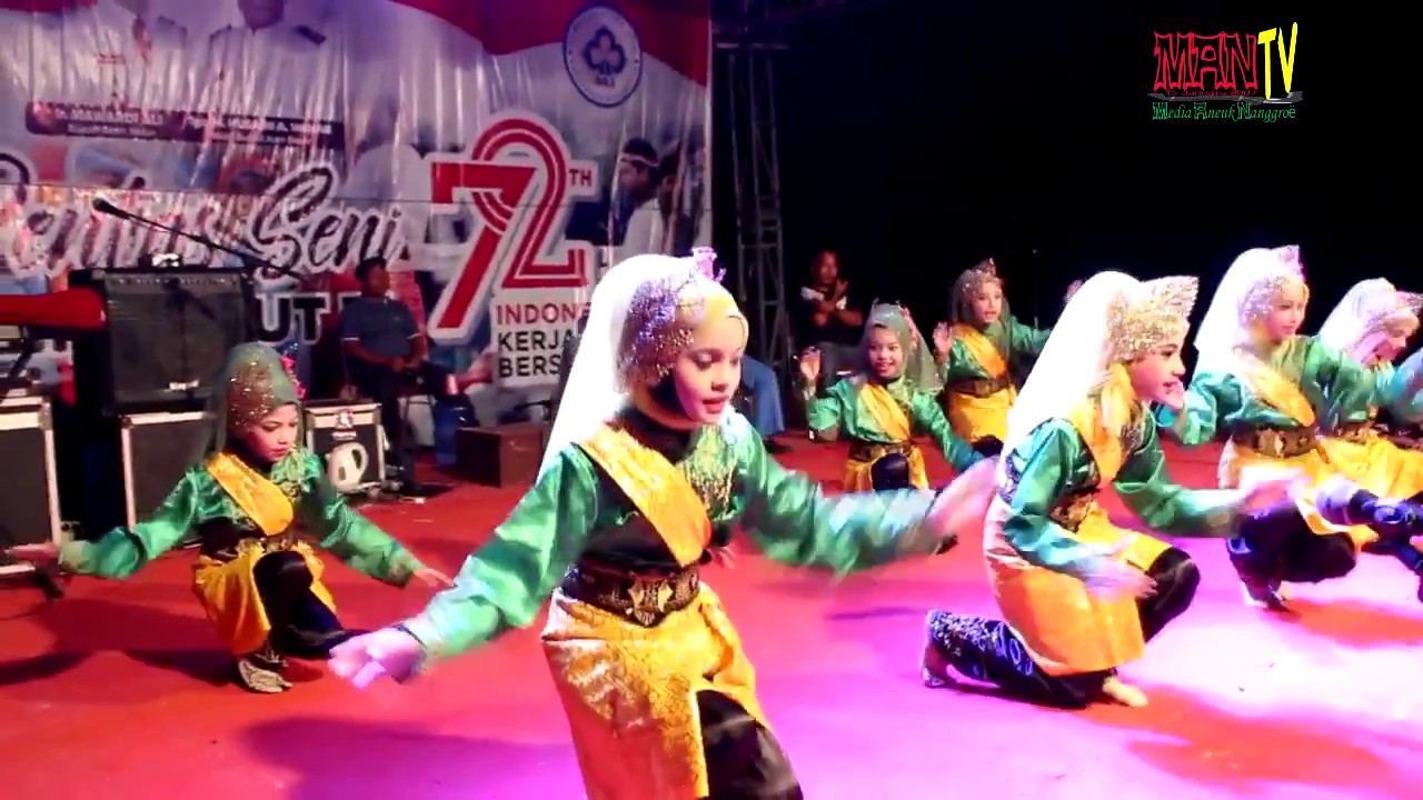 Seni dan Budaya -- Tarian Laweut (Aceh) di Malam Pentas Seni HUT RI 72 Kota Jantho