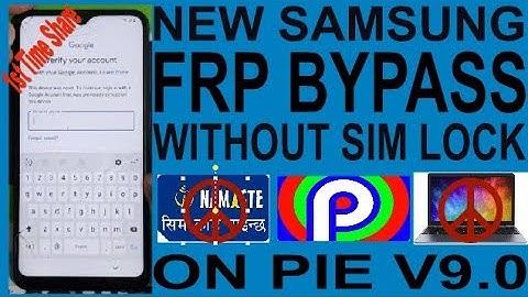 New Samsung FRP Bypass Without Sim lock On Android Pie V9.0 New Last Update