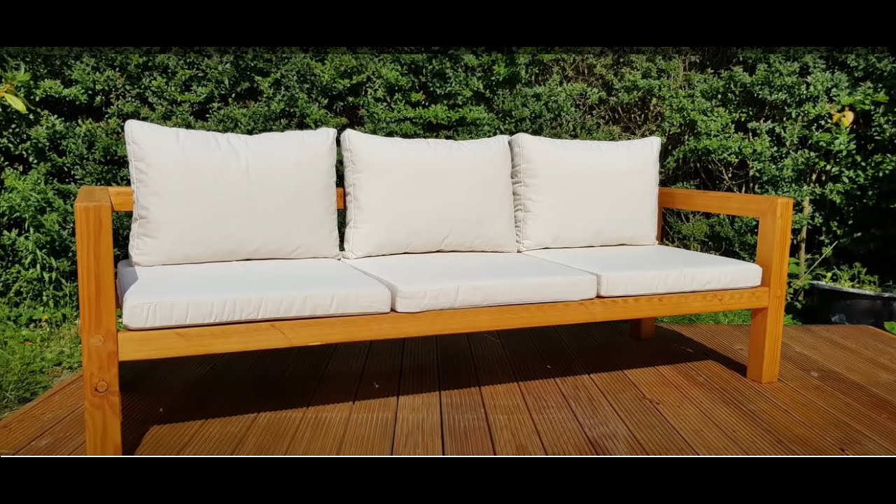 HOW TO MAKE AN OUTDOOR SOFA DIY Outdoor Sofa YouTube