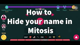 How to hide your username in Mitosis screenshot 3