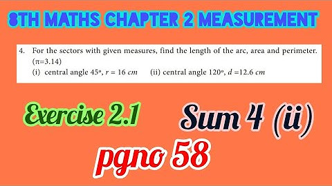 8th Maths chapter 2 Measurement Exercise 2.1 sum 4(ii)