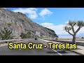 Tenerife - driving to Playa de Las Teresitas beach from Santa Cruz