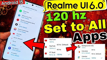 Fix 120 hz refresh rate not working on youtube on Realme 6.0, YouTube 120hz not working, Realme UI 6