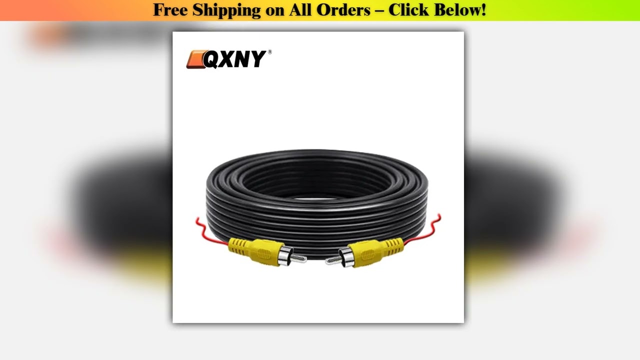 Car Rear View Camera RCA Wire 6m 10m 15m 20m Video Cable For Vehicle Reverse Multimedia Monitor Ext