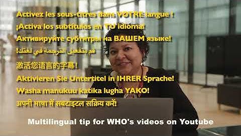 Multilingual tip for WHO