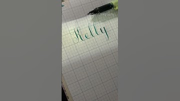 Write name “Kelly” #shorts #calligraphy #handlettering #copperplate #flourishing