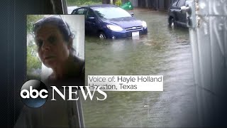 Hayle holland shares how her home, car and neighborhood are submerged
in water makes a desperate plea to emergency officials.