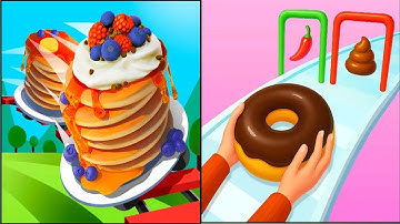 Pancake Run vs Bakery Stack Cooking Game  - All Levels | Android IOS