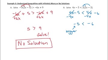 Understand Inequalities with Infinitely Many or No Solutions