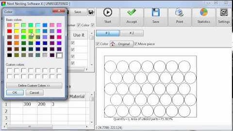 Next Nesting Software X (2015) - basic optimization