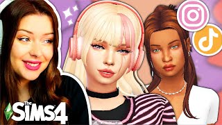 Creating Sims As INFLUENCERS on Different Platforms in The Sims 4 CAS