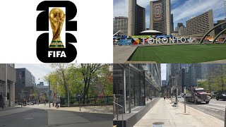 Toronto Walking Tour 2026: Nathan Phillips Square FIFA World Cup Prep, Queen St &amp; University Ave